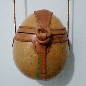 Coconut Shell Leather Shoulder Bag